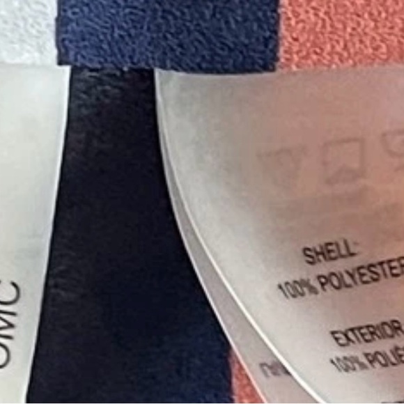 Karl Lagerfeld Paris Cold Shoulder Stripe Top Bold Flounce Sleeve Preppy Medium - Picture 11 of 11